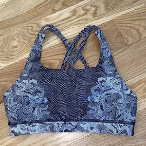 Lululemon Lace Patterned Bralette - Black and Gray size 6